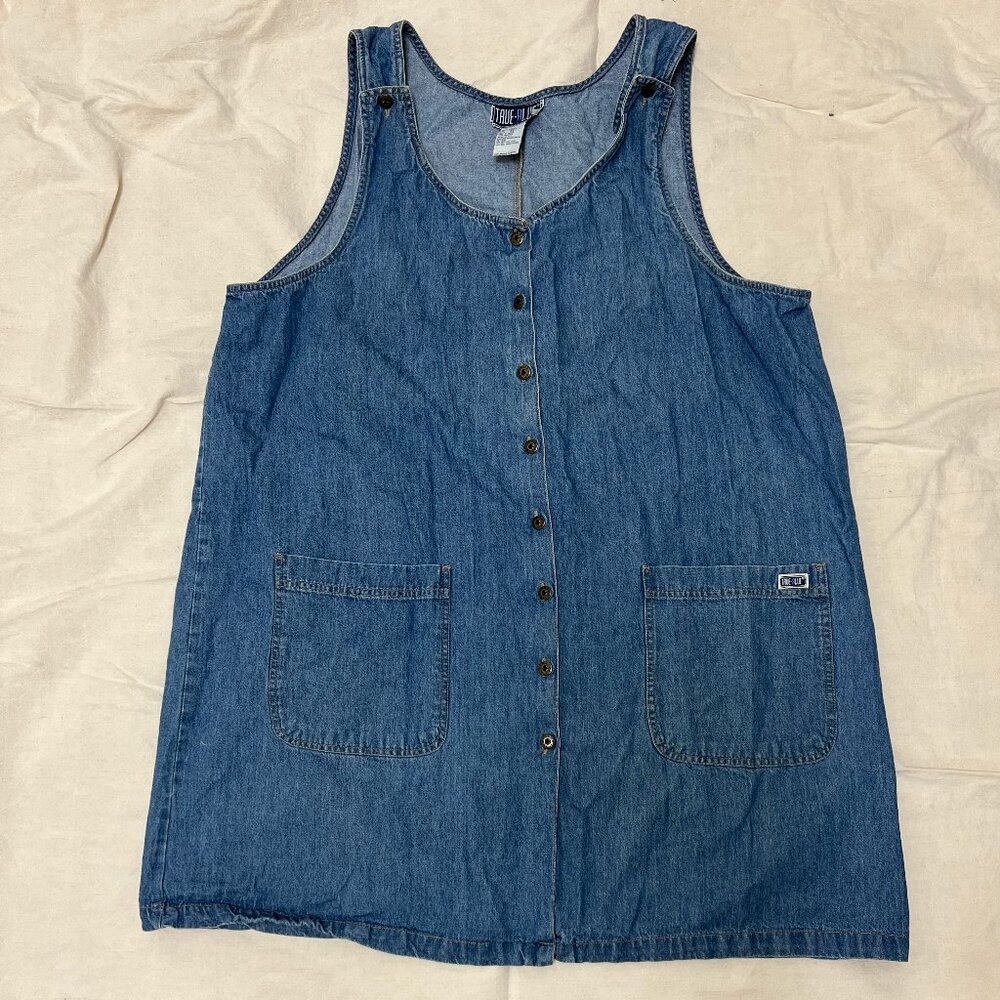 90's Vintage Denim Jumper Dress SUPER CUTE